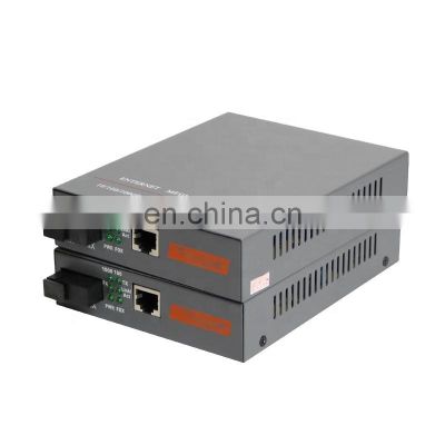 Gigabit 1000Mbps Single Mode Single Fiber SC Port 20KM HTB-4100 Fiber Media Converter