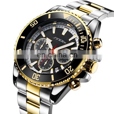 Sinobi S9863G Mens luxury watches Multifunction calendar Luminous display sports watch waterproof men Jam Tangan Pria