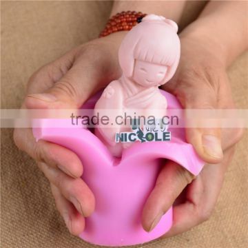 Baby Girl Doll Shape 3D Candle Mold