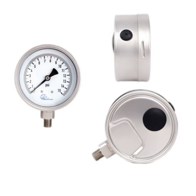 Stainless steel pressure gauge oil pressure level 1.6 304 pressure gauge manufacturer supplies 0-15psi water pressure air pressure gauge