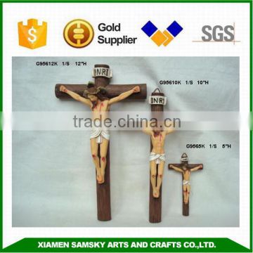 Polyresin handmade Catholic Christian crucifix