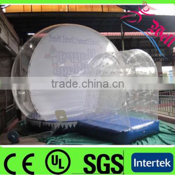 Christmas Promotion PVC Tarpaulin Inflatable Custom Made Snow Globe, Giant Inflatable Human Snowglobe