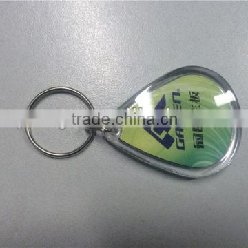 Plastic teardrop-shaped keychain/Plastic water drop shaped key chain