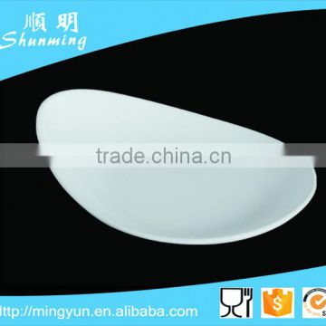 White plastic food serving plate