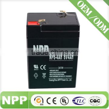 rechargeable 6v 4ah sealed lead acid battery