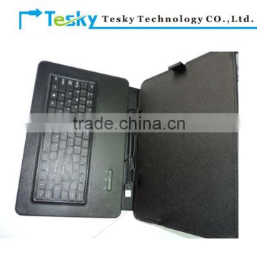 universal keyboard leather case with usb cable for android 10.1 9.7 tablet