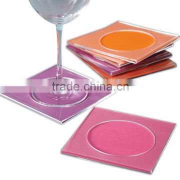 clear plastic cocktail napkin coasters made in acrylic material                        
                                                Quality Choice