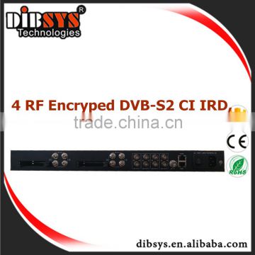 High-quality 4 channels IRD(DVB-S/S2/C) satellite internet decoder support up to 4*ip and 4*asi address output