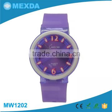 High quality waterproof white case colorful silicone strap children watches
