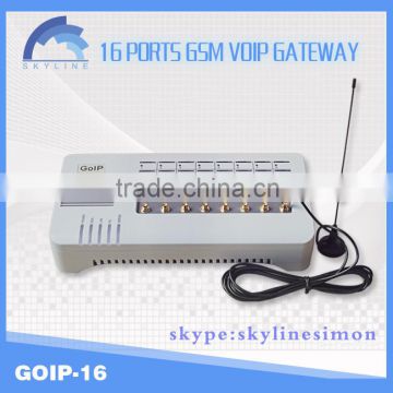 high quality best price goip 16 gsm voip gateway 16 ports skyline brand