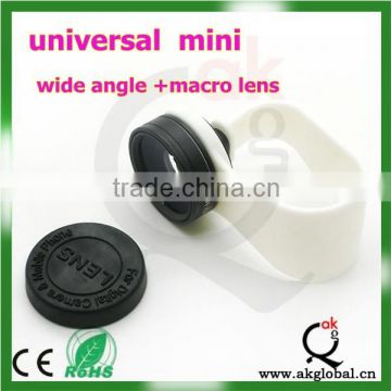 No Dark Corners universal clip lens 2 in 1 0.67X wide angle+marco lens