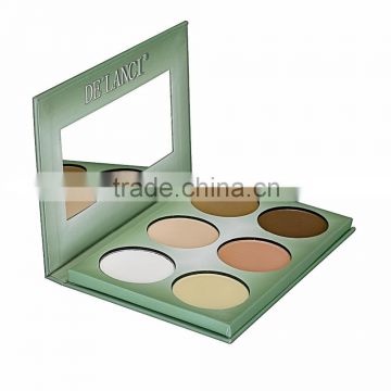 2016 new products 6 color Pressed Powder Foundation dry concealer face powder