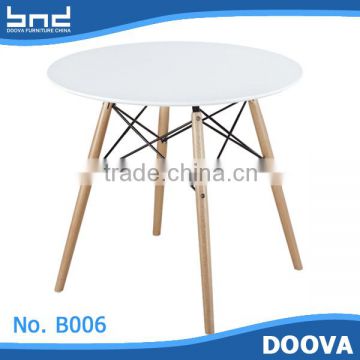 Hot selling white dining table with wood legs cheap dining table