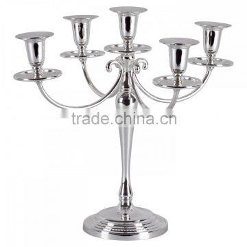 Continental Wedding Home Decoration Five Metal Candelabra Candle Holder