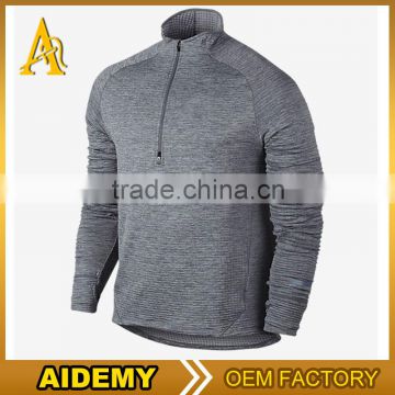 custom 1/4 zip t shirt hoodie blank fitness mens gym wear hoodies