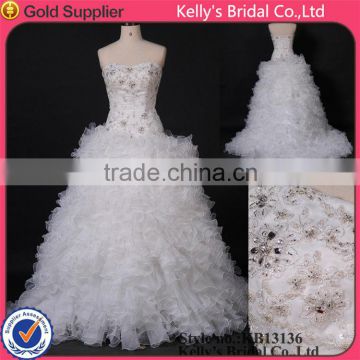 the model of african dress sweetheart gowns lace with beads ruffles organza train ball gown sexy puffy wedding dress