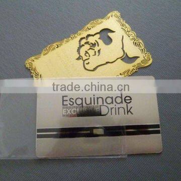 Corrosion processing metal card