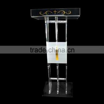 high transparent custom acrylic podium for church/ school /wedding