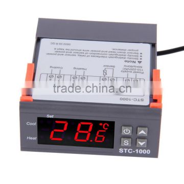 STC-1000 Two Relay Output AC DC 12V/10A Digital Temperature Controller Thermostat Cooling and Heating with 1m NTC sensor