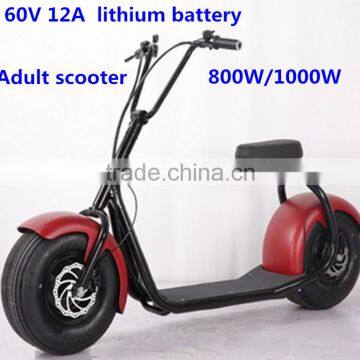 Newest popular citycoco 800W Electric Scooter/brushless motor scooter/ widen tire scooter (TKE-S800)