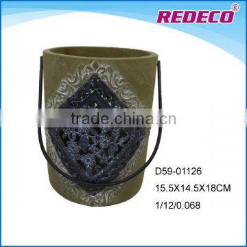 High quality lovely ceramic small candle lantern