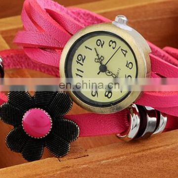 Colorful Retro Vintage Multilayer Faux Leather Strap Women Bracelet Quartz Wrist Watch Ladies relogio feminino clock