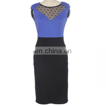 Fashion Latest lady dress with color contrast