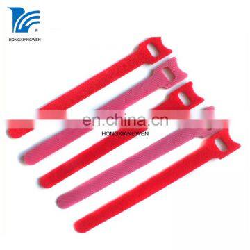 Customized back to back double side hook and loop cable tie