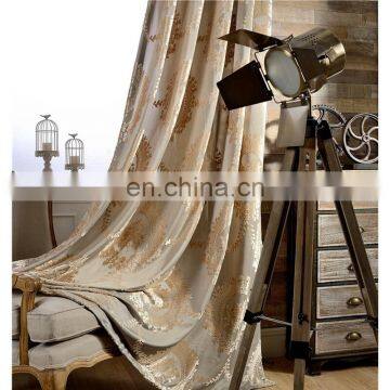 Luxury European Jacquard Sheer Velvet Curtain Panel for Bed Room