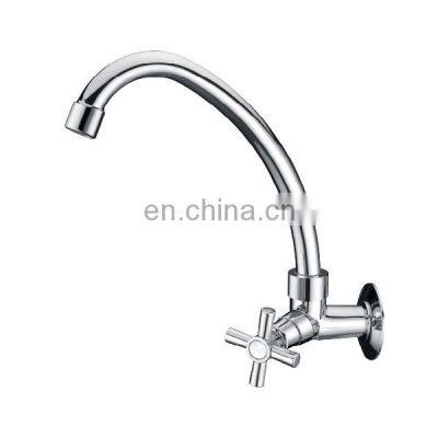 Chrome plating cross handle modern stylish kitchen faucet