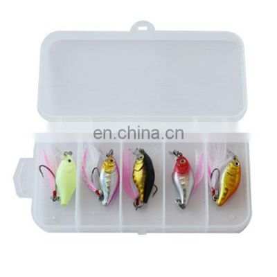 in stock 5pcs/set Fishing Lure Hard Set mini  single crank set