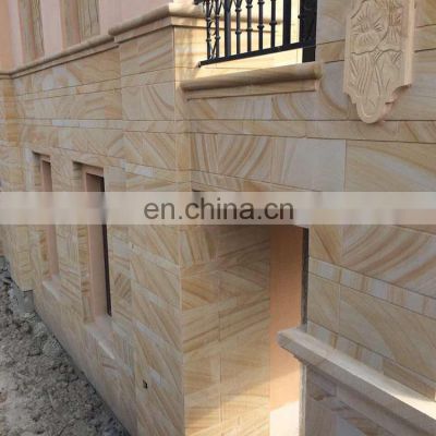 Origin direct selling natural yellow tiles decorative exterior sandstone wall panels veneer cladding