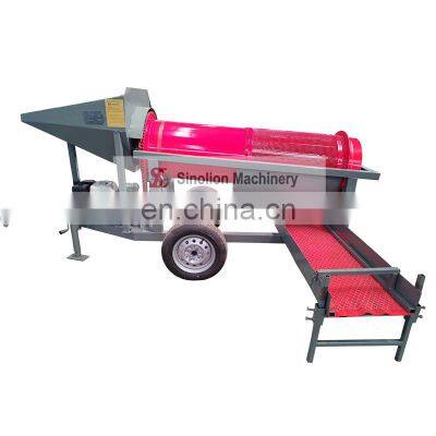 Two wheel gold trommel screening plant diamond wash trommel screen machine