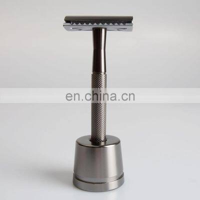 Black Match Sliver Color Safety Razor  Facial Razors For Men