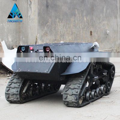damping rubber robot platform military car tracked stair climbing robot chassis