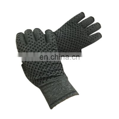 Fingerless copper arthritis compression gloves hand support