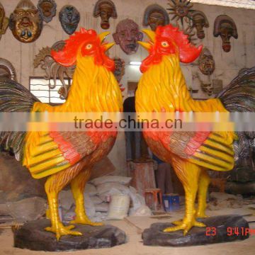 FRP rooster statue