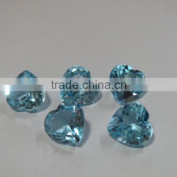 Blue topaz Heart cut 9mm loose gemstones