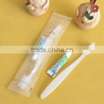 The cheapest toothbrush and toothpaste packed in bag