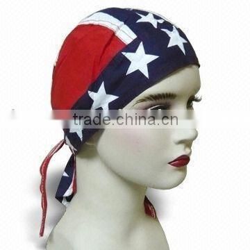 Pirate cotton printed teenager's sport bandana cap