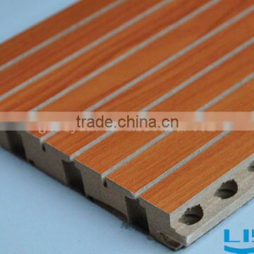 Sound Reflecting Wooden Grooved Acoustic Panel Ceiling Tiles