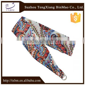 100% sexy silk garter belt paisley screen print pattern waistband