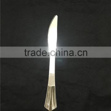 plastic silver coated knife