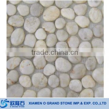 Polished White Pebble Stone Tile Garden Natural Stone Pebbles