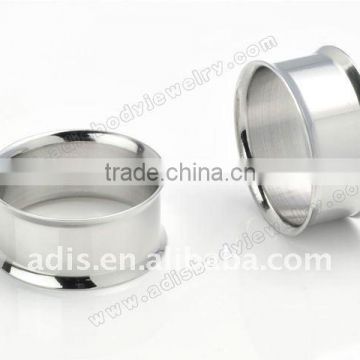 Stainless steel wholesale high piolish custom double flare tunnel ear                        
                                                Quality Choice