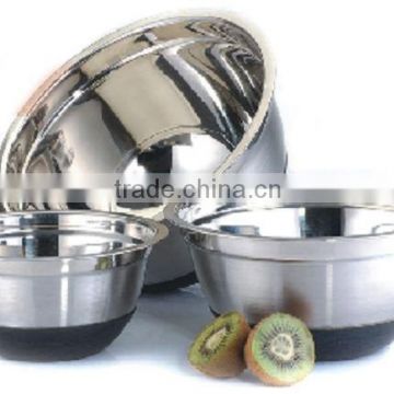 Stainless Steel Bowl With Rubber Base