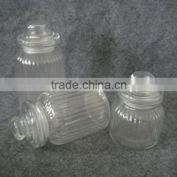 Glass candy jar with glass lid
