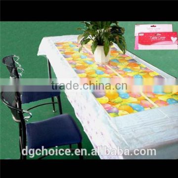 China factory accept custom 100% pe virgin material table cloth for party