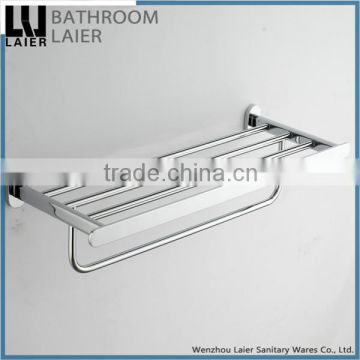 Customized Modern Kitchen Zinc Alloy Chrome Finishing Bathroom Accessories Wall Mounted Towel Shelf