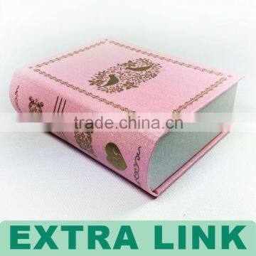 Custom Hot Stamping Logo Full Black Cardboard Recycled Blank Fake Faux Book Box